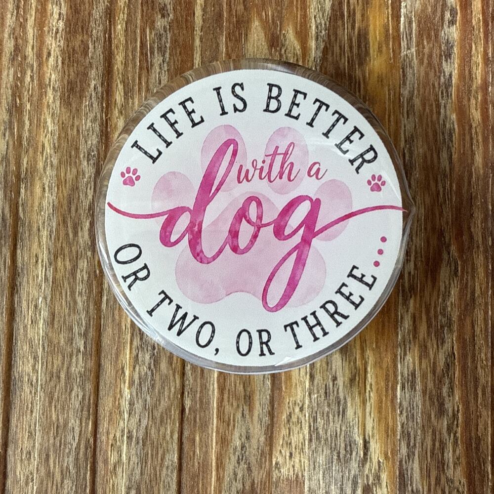 Magnetic Life is Better with a Dog or Two, or Three Pop Up Phone Grip